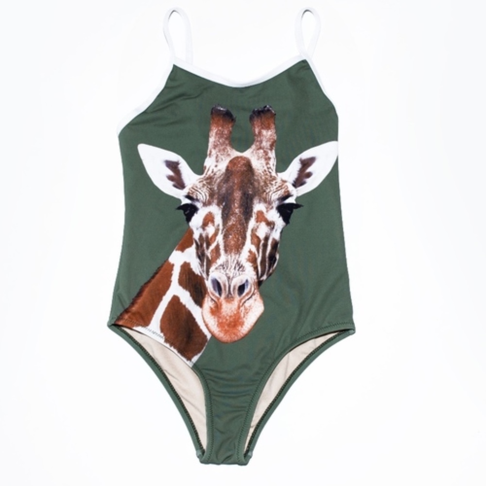 Giraffe Print One-Piece Swimsuit